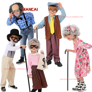 Niños <span class=keywords><strong>abuelo</strong></span> abuela traje anciano disfraz Halloween Día DE LOS NIÑOS escenario juego de rol <span class=keywords><strong>abuelo</strong></span> Cosplay viejo hombre disfraces - Product Image 1