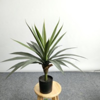 Plante d'Agave Artificielle en Plastique Personnalisable en Pot pour la Décoration de Table de Mariage, Noël et Thanksgiving - Utilisation Intérieure
