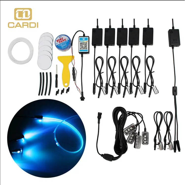 Factory Supply 12V RGB 64 colors automobile car interior led atmosphere floor foot strip light