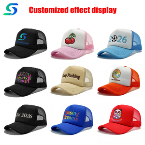 Gorra Trucker Personalizada de 5 Paneles con Sublimación, Bordado 3D en Relieve, Gorra de Malla Trucker de Dos Tonos con Logotipo - Product Image 2