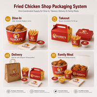 Emballages alimentaires en papier jetables personnalisés pour frites, ailes de poulet, boîtes à emporter pour hamburgers, boîtes à emporter pour la restauration rapide
