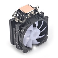 Pendingin Radiator Universal PC Komputer untuk Intel AMD FM AM5 6 Pipa Tembaga 120mm Kipas Hitam Segar ARgb Pendingin CPU