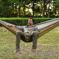 Hamac de camping en nylon parachute 210T avec moustiquaire, léger et portable pour les voyages
