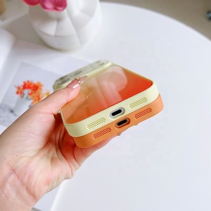 เคสโทรศัพท์มือถือแฟชั่นสีนีออนแบบกระจกสำหรับ <span class=keywords><strong>iPhone</strong></span> 17 16 15 Pro <span class=keywords><strong>Max</strong></span> ป้องกันกล้อง ปุ่ม AI  ด้านหลังแบบด้านนุ่ม - Product Image 6