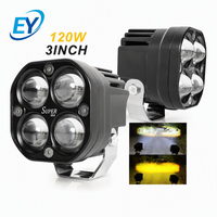 Projecteur de travail LED tout-terrain 3 pouces 120W 24V, super lumineux 4000 lumens, lampe à faisceau puissant à condensateur pour toit et pare-chocs de véhicule