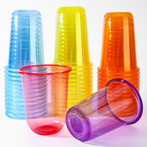 Gobelets en <span class=keywords><strong>plastique</strong></span> colorés à fond rond personnalisés de 340 ml, 400 ml, 440 ml, 700 ml, calibre 90, jetables, pour bubble tea, gobelets à boisson Boba pour les fêtes - Product Image 1