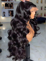 Peluca de Cabello Virgen Premium Invisible con Encaje Frontal HD 13x6, Ondas Suaves, Pre-Desplumada, Línea de Cabello Natural