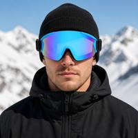 Lunettes de sport avec verres miroir irisés, sangle réglable, lunettes de protection pour le ski et le cyclisme, unisexes, vente en gros, personnalisables