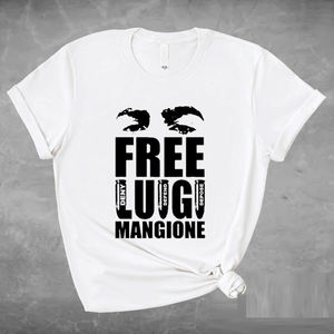 T-shirt décontracté 100 % coton tricoté Luigi <span class=keywords><strong>Mangione</strong></span> avec logo décoratif pour l'automne - Product Image 3