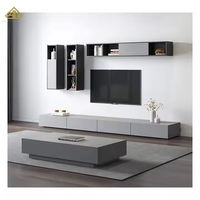 Dernier modèle de table console TV moderne Mobilier de salon Support TV de luxe Meuble TV pour chambre à coucher Meuble en bois non fini