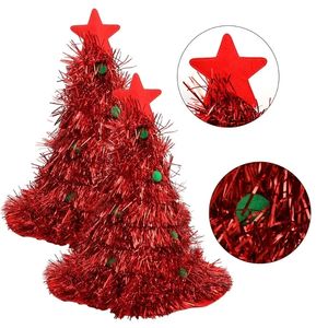 XMAS arbre chapeau Non-tissé pluie soie chapeau de noël décor à la maison ornements Navidad fête fournitures bonne année arbre de noël clinquant chapeau - Product Image 4