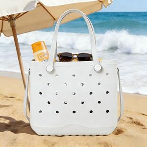 Nuova Borsa da Spiaggia Estiva 2026 per Donna, Impermeabile, Leggera, in <span class=keywords><strong>EVA</strong></span>, per <span class=keywords><strong>Shopping</strong></span> e Viaggi, con Logo Personalizzabile - Product Image 2
