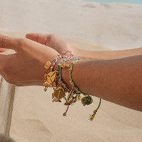 Pulseras de Cadena de Cuerda Trenzada Hechas a Mano, Diseño Boho de Playa, de Acero Inoxidable, Resistentes al Agua, Estilo Religioso, Unisex, a la Moda, Venta al por Mayor