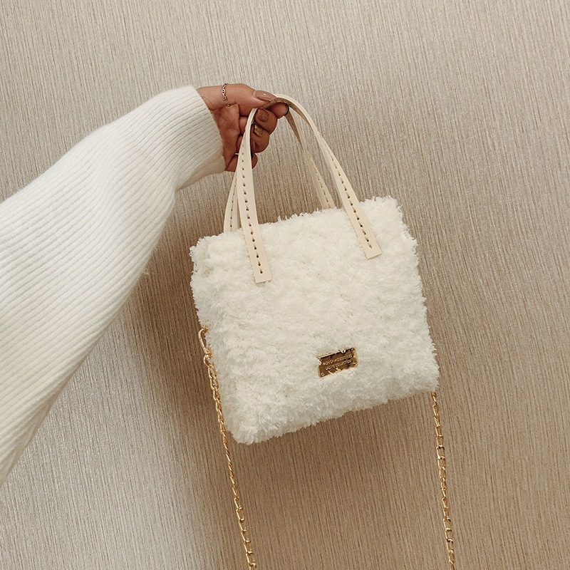 Kit de bolsas de ganchillo para tejer DIY blanco