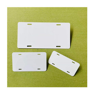 Venta Popular brillo blanco mate sublimación aluminio Auto matrícula espacios en blanco Metal 12 ''X 6'' etiquetas <span class=keywords><strong>de</strong></span> coche para accesorios <span class=keywords><strong>de</strong></span> automóviles - Product Image 3