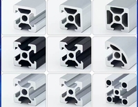 Profilé en aluminium extrudé industriel 6063 T5, série 6000, avec rainures en T et en V, pour systèmes robotiques automatisés et cadres d'enclos