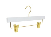Cintre en bois blanc personnalisé de meilleure qualité avec crochet en or présentoirs de magasin