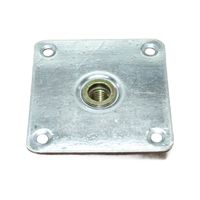 70x70mm M8 M10 Zinc Carbon Steel Square Furniture Leg Mounting Plate Threaded Nut Center Four-Hole Bracket Fastener Manufacturer