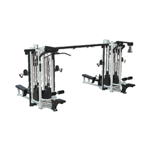 Peralatan kebugaran latihan kekuatan Gym komersial 8 pelatih dasar dengan fitur baja yang dapat disesuaikan untuk pekerjaan binaraga dan kaki - Product Image 4