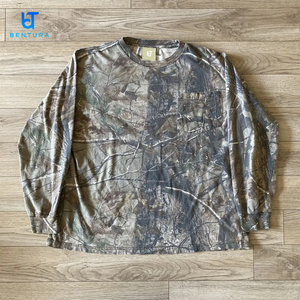 Sweat-shirt à col rond personnalisé, coupe ample, 100% coton, impression DTG, poids lourd, <span class=keywords><strong>camouflage</strong></span> de chasse Real Tree, manches longues, t-shirt pour homme - Product Image 5