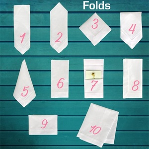 Hemstitch Custom Logo Linen Dinner Bar Cocktail Napkins Pure <b>Pink</b> Dusty Blue Block Print Cloth <b>Towels</b> Wedding Table Use Fabric - Product Image 5