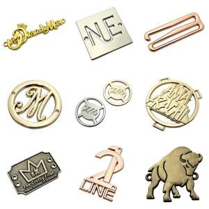 Étiquettes métalliques gravées avec logo personnalisé pour bandeaux, à coudre sur les vêtements simples - Product Image 5