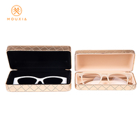 Étui à lunettes de luxe en métal de style moderne, coque rigide carrée, personnalisable avec logo, pour le sport et les voyages, tendance, vente en gros à prix abordable