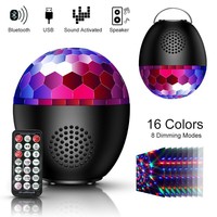 Petite boule magique, lumière de scène disco, 16 couleurs LED, étanche, télécommande, chambre à coucher, Noël, vacances, projection, design moderne