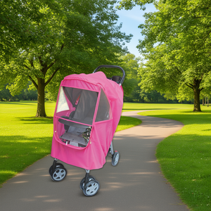 Housse de poussette imperméable rose EB en tissu Oxford, pliable, accessoire de voyage pour bébé - Product Image 2