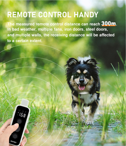 Tùy Chỉnh Ngoài Trời 300M Điều Khiển Từ Xa Không Thấm Nước Nhựa Pet Chống Vỏ Cây Cổ Áo Tiếng bíp Rung Sốc 3 Chế Độ Đào Tạo Con Chó Cổ Áo - Product Image 5