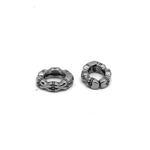 Pendientes con diseño de esqueleto y clip de Yunnique, joyería de moda unisex de plata tibetana, forma geométrica, estilo retro - Product Image 3