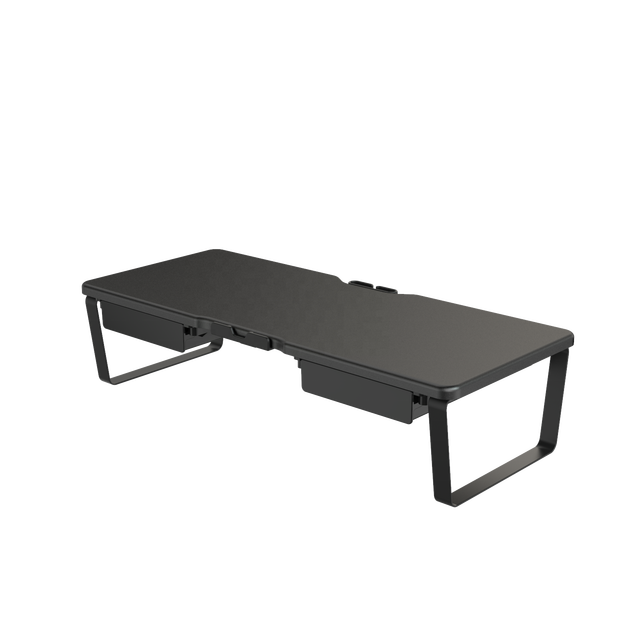 Hot Selling Multi-function Double Drawer Storage with Mobile Phone Holder IMac Notebook Computer Monitor Stand Riser for Laptop