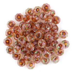 8/10/12mm multicolore <span class=keywords><strong>Murano</strong></span> trasparente fiore sfaccettato Lampwork cristallo <span class=keywords><strong>perline</strong></span> <span class=keywords><strong>di</strong></span> <span class=keywords><strong>vetro</strong></span> per gioielli braccialetto fai da te fare mestiere - Product Image 4