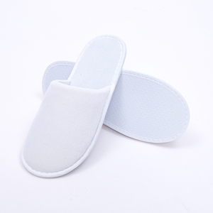 Pantuflas Desechables Blancas para <span class=keywords><strong>Hotel</strong></span>, Pantuflas Básicas Lisas con Punta Cerrada para Huéspedes, al por Mayor para <span class=keywords><strong>Hotel</strong></span> - Product Image 3