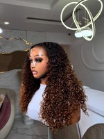 Perruques à lacet frontal frisé pour bébé birman brut Pixie Bouncy Perruques à lacet frontal profond Transparent HD Frontal Cheveux humains courts Perruques Bob pour femmes