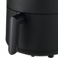 Friteuse à air électrique en plastique de 2,6 L, commande manuelle, forme carrée, efficacité énergétique, revêtement antiadhésif réglable, support pour pot, usage domestique, 1000 W