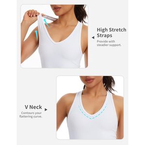 Camiseta Deportiva sin Mangas para Mujer, Cuello en V, Estilo Racerback, Ajustada, para Yoga, Running, Absorbe el Sudor, Transpirable, de Secado Rápido - Product Image 4