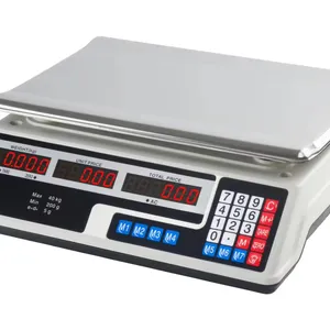 Balança eletrônica de pesagem de 30kg Balança de preço Balança de peso de alimentos com display LCD Balança de preço