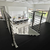 YL METAL Garde-corps et rampes de balcon en acier inoxydable de style moderne pour escaliers d'appartement