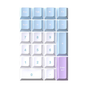 Teclado numérico de sublimación Original PBT de 21 teclas al por mayor azul cielo con interfaz USB retroiluminada <span class=keywords><strong>RGB</strong></span> para Contabilidad Financiera portátil - Product Image 5