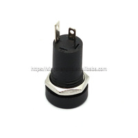 Jack Audio Mono 3.5mm 2Pin Soket Audio 2 Kutub Hitam Panel Mount Berlapis Emas Dengan Mur Soket Headphone PJ-392A PJ392A