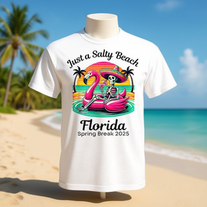 Camiseta Just A Salty Beach Florida Spring Break 2025 - Product Image 3