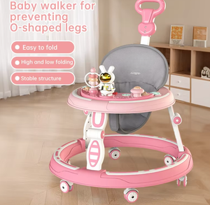 Marchettes pliantes en plastique Baby Zhile anti-jambes en O et anti-retournement, 6-18 mois, jouet éducatif léger, voiture à pousser pour bébé - Product Image 2