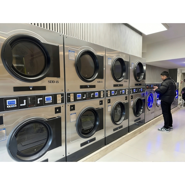 Business Full Automatic Laundry Washing Machines and Dryer Commercial Laundry Equipment Coin or Credit Card Operated