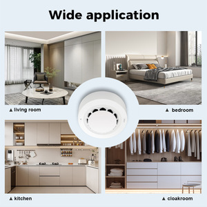 Détecteur de fumée intelligent Tuya WiFi/Zigbee avec contrôle à distance via application - Capteur de fumée sans fil pour la détection d'incendie, liaison intelligente, réduction des pertes - Product Image 3