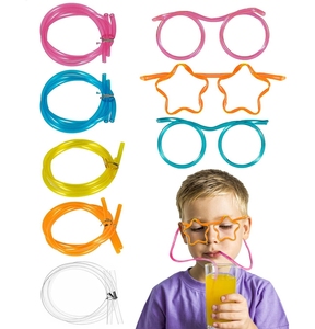 Pajitas Divertidas con Forma de Gafas, Pajitas con Forma de Lentes, Vasos Novedosos para Fiestas Infantiles, Reuniones Anuales, Navidad, Año Nuevo Y756 - Product Image 2