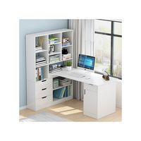 Laikaitisque — bureau en bois personnalisé en forme de l, avec tiroirs, mobilier de bureau, personnel, pour salon