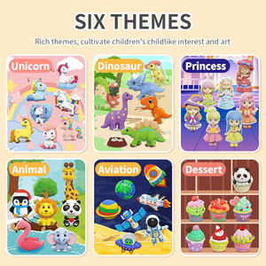 Mainan Pembelajaran Dini Anak-anak DIY Plester Cetakan Gipsum Lukisan Gambar Dinosaurus Hewan Putri Unicorn Penerbangan Makanan Penutup Tema - Product Image 5