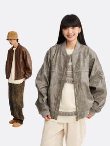 <span class=keywords><strong>Giacca</strong></span> in <span class=keywords><strong>Pelle</strong></span> Unisex Stile Americano Retrò Vintage, <span class=keywords><strong>Oversize</strong></span>, per Motociclisti, Invernale di Alta Qualità - Product Image 4