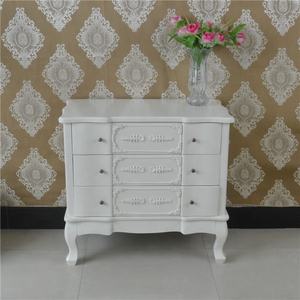 फ्रेंच शैली सफेद फर्नीचर तीन दराज <span class=keywords><strong>Bombe</strong></span> 3 दराज के सीने - Product Image 4